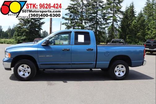 Blue 2003 Dodge Ram 1500 SLT Quad Cab