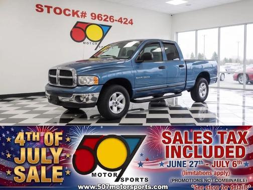 Blue 2003 Dodge Ram 1500 SLT Quad Cab