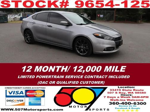 Billet Silver Metallic Clearcoat 2015 Dodge Dart SXT