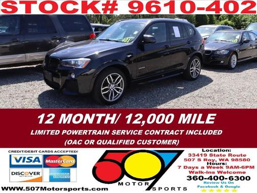Black 2016 BMW X3 xDrive35i