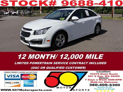 White 2016 Chevrolet Cruze Limited 1LT