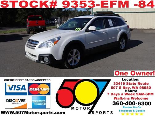 Satin White Pearl 2014 Subaru Outback 2.5i Limited
