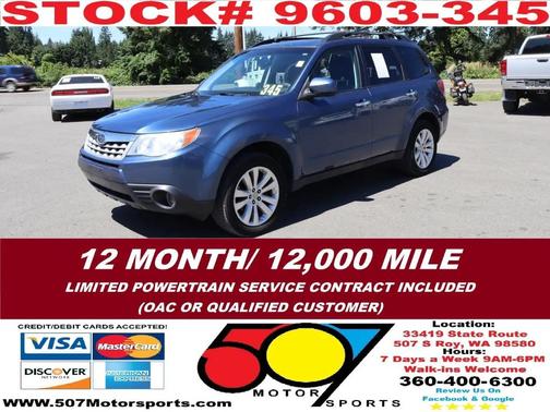 Blue 2011 Subaru Forester 2.5 X Limited