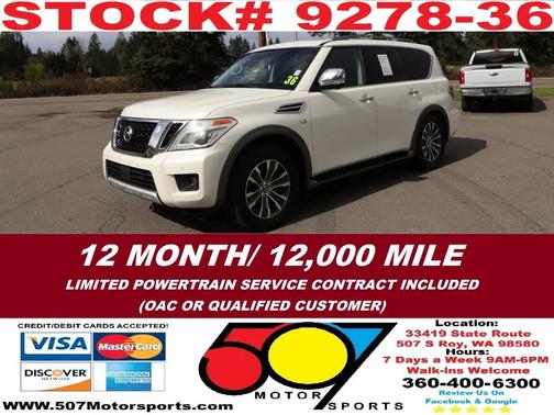 Pearl White 2017 Nissan Armada SL