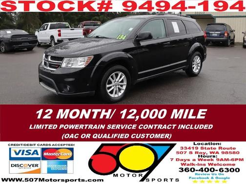 Pitch Black Clearcoat 2015 Dodge Journey SXT