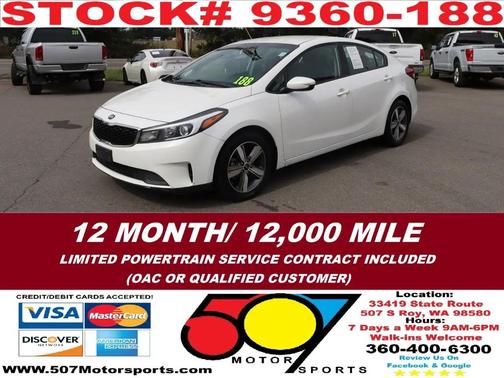 Snow White Pearl 2018 Kia Forte LX