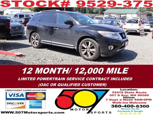 Super Black 2014 Nissan Pathfinder Platinum