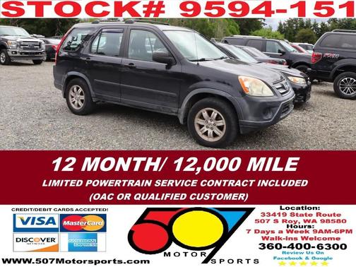 Nighthawk Black Pearl 2006 Honda CR-V LX