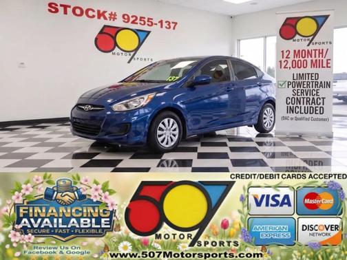 Pacific Blue Pearl 2016 Hyundai Accent SE