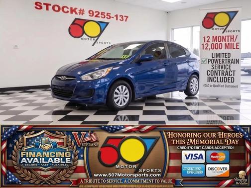 Pacific Blue Pearl 2016 Hyundai Accent SE