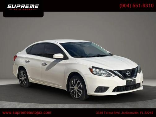 White 2017 Nissan Sentra SV Sedan