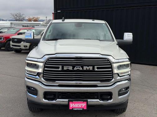 Pearl White 2023 RAM 3500 Laramie Mega Cab 4x4 6'4' Box