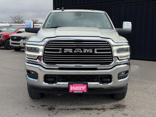 Pearl White 2023 RAM 3500 Laramie Mega Cab 4x4 6'4' Box