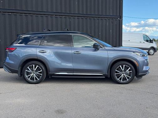 Moonbow Blue/Black Obsidian 2025 INFINITI QX60 AUTOGRAPH