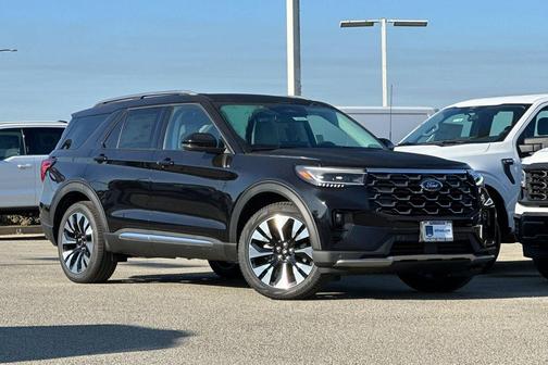Agate Black Metallic 2026 Ford Explorer Platinum