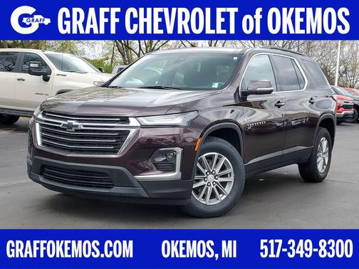 Black Cherry Metallic 2023 Chevrolet Traverse LT Cloth
