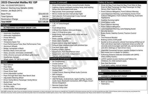 2023 Chevrolet Malibu RS