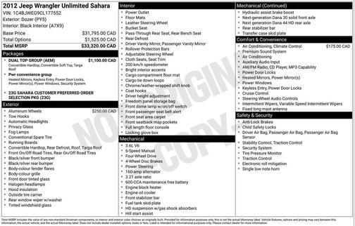 2012 Jeep Wrangler Unlimited Sahara