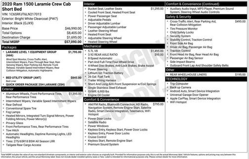 2020 RAM 1500 Laramie
