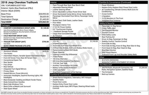 2018 Jeep Cherokee Trailhawk