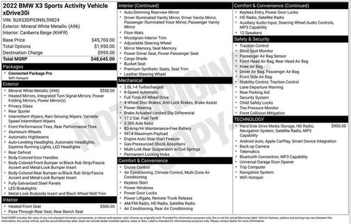 2022 BMW X3 xDrive30i