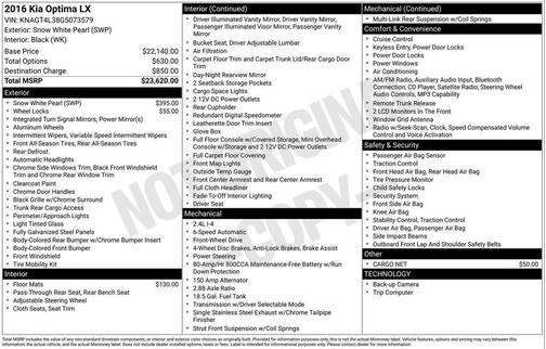 2016 Kia Optima LX