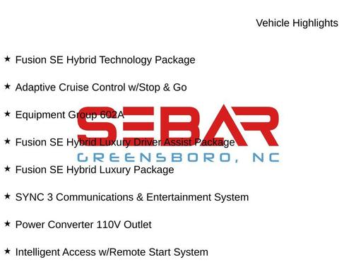 2017 Ford Fusion Hybrid SE