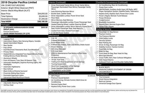 2018 Chrysler Pacifica Limited