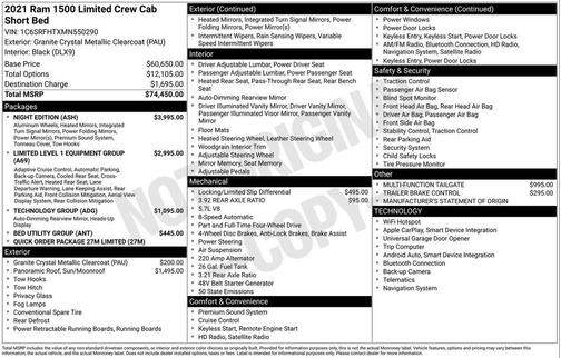 2021 RAM 1500 Limited