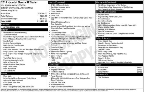 2014 Hyundai ELANTRA SE