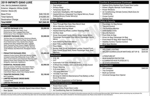 2019 INFINITI QX60 Luxe