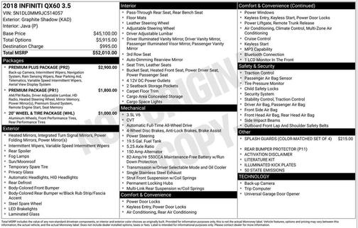 2018 INFINITI QX60 Base