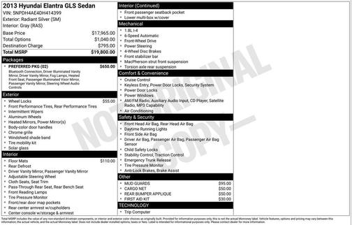 2013 Hyundai ELANTRA GLS
