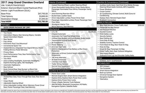 2017 Jeep Grand Cherokee Overland