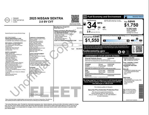 2025 Nissan Sentra SV