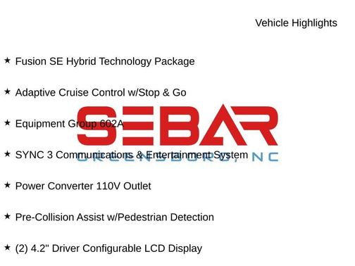 2017 Ford Fusion Hybrid SE