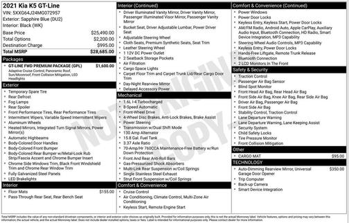 2021 Kia K5 GT-Line
