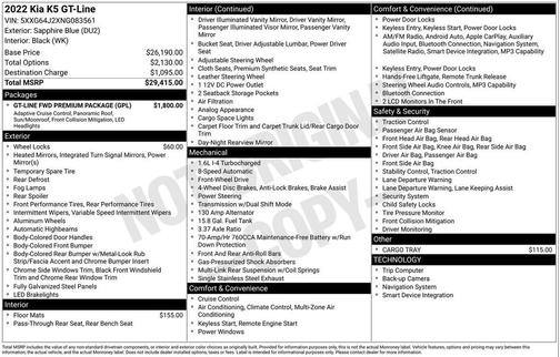 2022 Kia K5 GT-Line