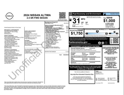 2024 Nissan Altima SR FWD