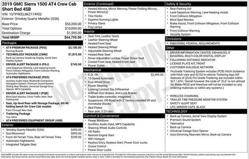2019 GMC Sierra 1500 AT4