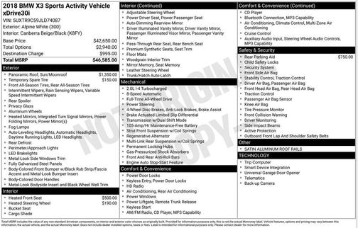 2018 BMW X3 xDrive30i