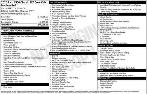 2020 RAM 1500 Classic SLT