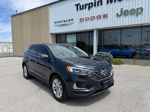 Stone Blue Metallic 2022 Ford Edge Titanium