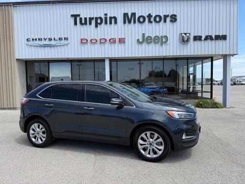 Stone Blue Metallic 2022 Ford Edge Titanium