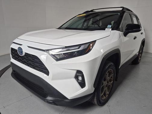 Ice Cap/Midnight Black Metallic 2024 Toyota RAV4 Hybrid Woodland Edition