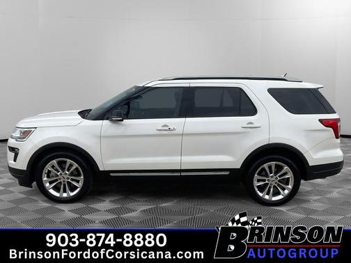 White Platinum Tri-Coat Metallic 2018 Ford Explorer XLT