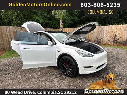 White 2020 Tesla Model Y Long Range AWD