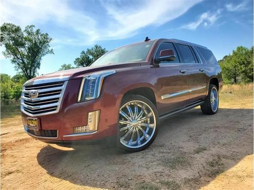Red 2018 Cadillac Escalade ESV Platinum