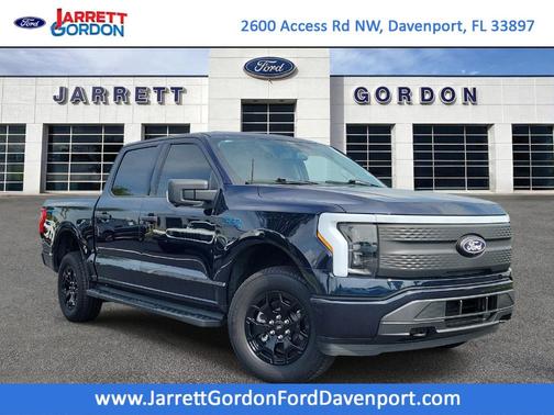 Antimatter Blue Metallic 2025 Ford F-150 Lightning XLT