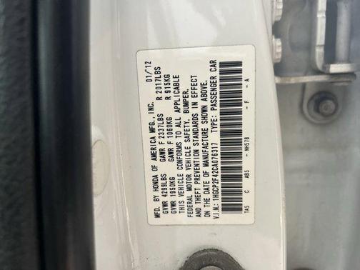 2012 Honda Accord LX-P